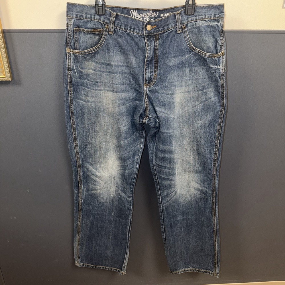 Wrangler Retro Jeans Mens 38x34 Relaxed Boot Cut Denim Rodeo Western